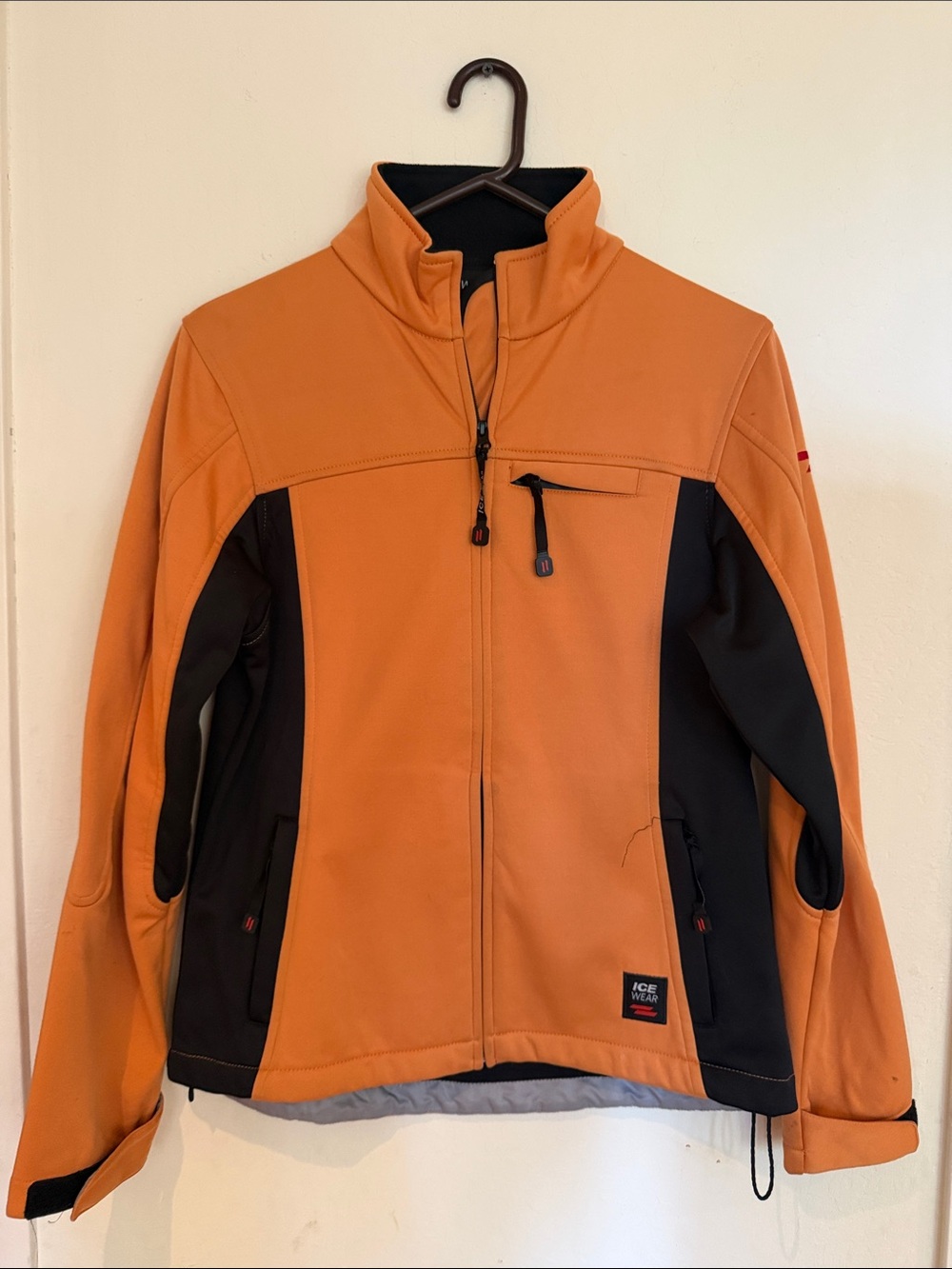 Women's Orange and Black Ski Softshell Jacket